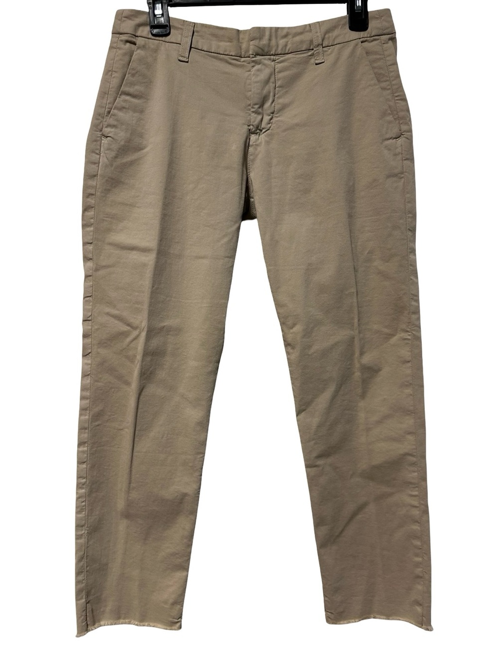 Frank and Eileen WICKLOW Size 4 Italian Chino Pants Khaki Retail $288 Cotton - Picture 2 of 13